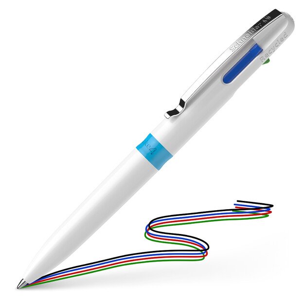 Tušinukas SCHNEIDER Take 4, baltas korpusas, 4 spalvos 1