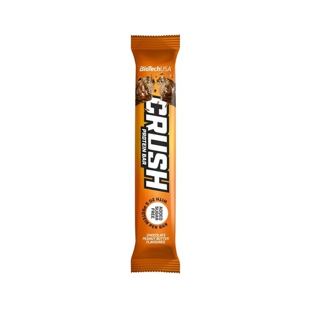 Baltyminis batonėlis BioTechUSA Crush Bar, šokoladinis, su riešutų sviestu, 64 g