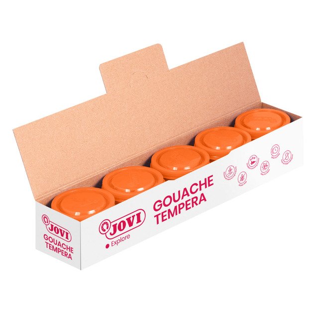 Guašas JOVI Scholar, 5vnt. po 35ml, oranžinės sp.