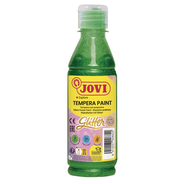 Tempera dažai JOVI, 250ml, žalios sp., blizgūs