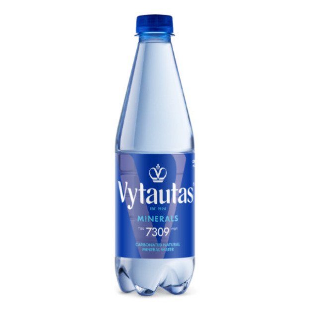 Natūralus mineralinis vanduo VYTAUTAS, gazuotas, 0,5 l, PET D