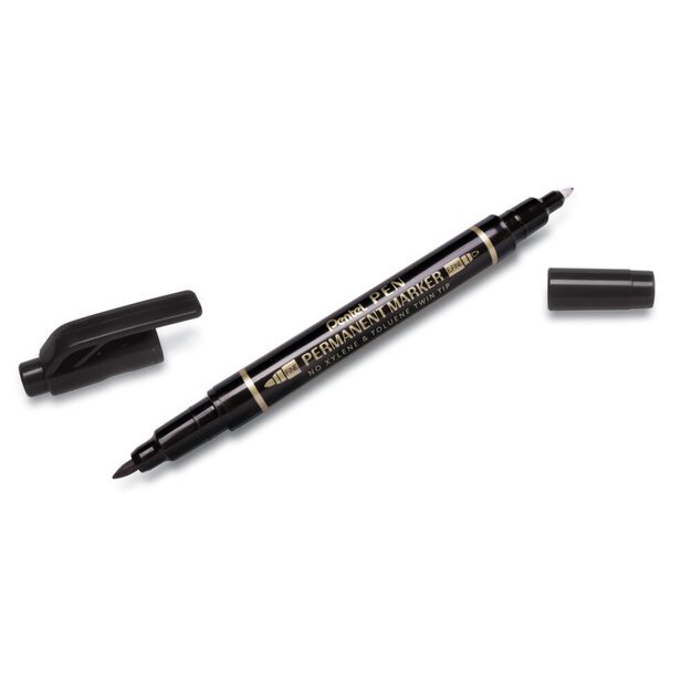 Permanentinis žymeklis Pentel Tool Twin Tip N75W, 0,3&ndash;1,2 mm, 3 vnt., įvairios spalvos 5