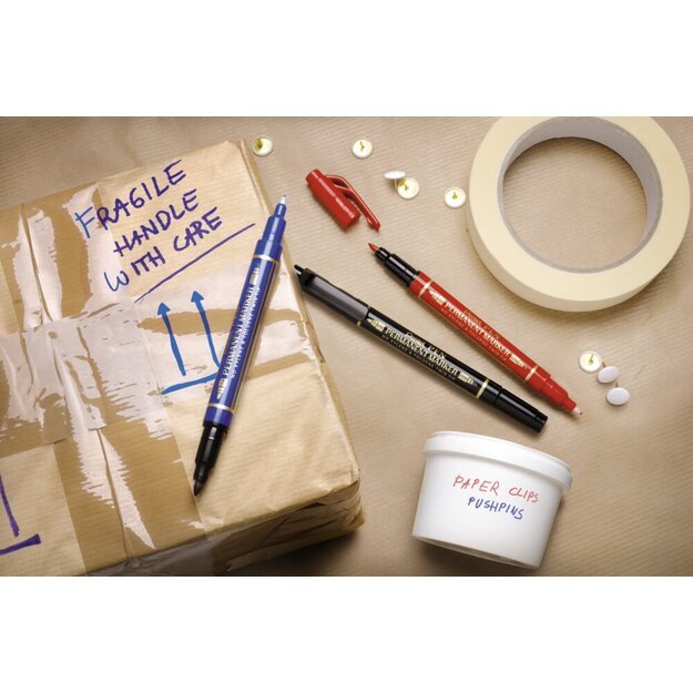 Permanentinis žymeklis Pentel Tool Twin Tip N75W, 0,3–1,2 mm, 3 vnt., įvairios spalvos 4