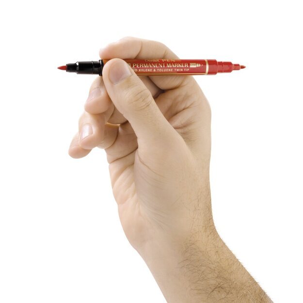 Permanentinis žymeklis Pentel Tool Twin Tip N75W, 0,3&ndash;1,2 mm, 3 vnt., įvairios spalvos 6