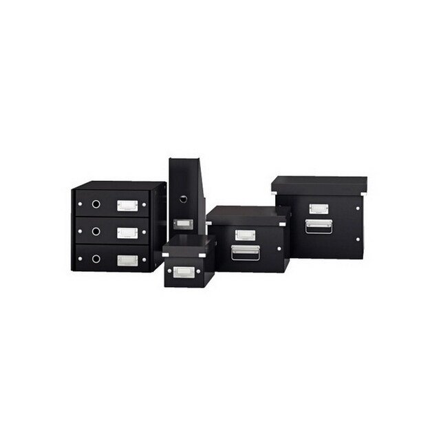 Archyvavimo dėžė LEITZ, sudedama, kartotekiniams vokams, 285 x 357 x 367 mm, juoda 1