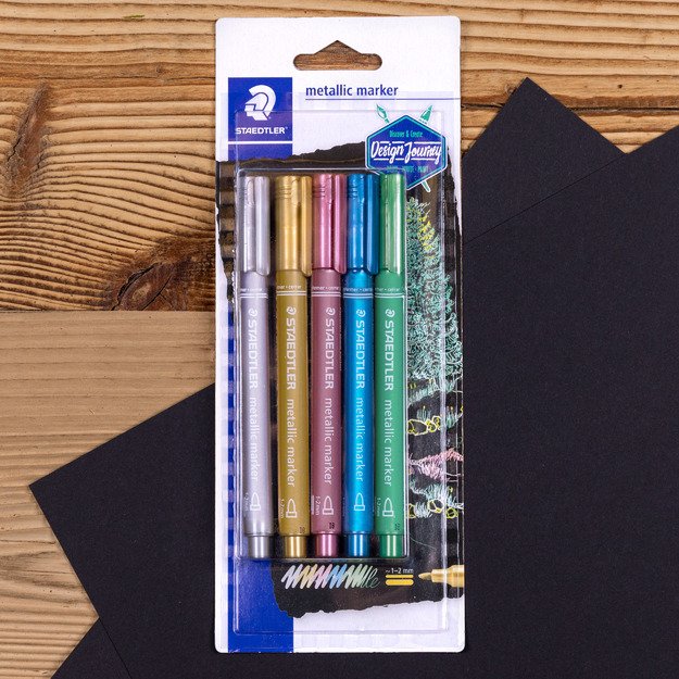 Žymeklis STAEDTLER Metallic, 5 vnt., įvairių sp. 6