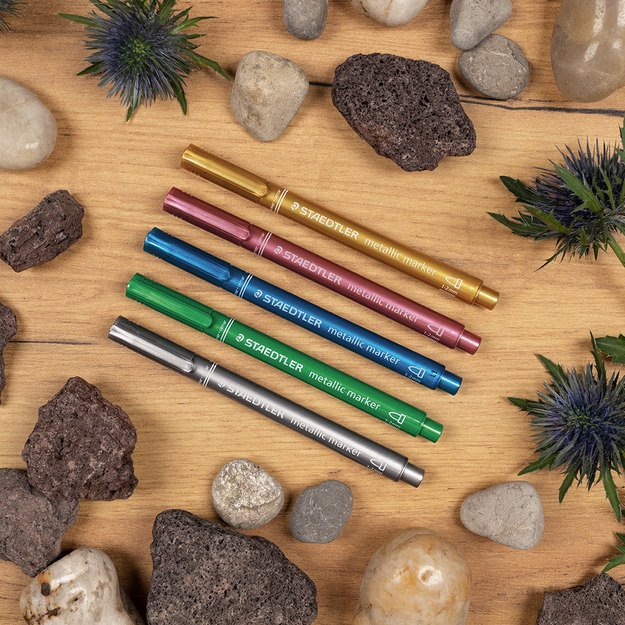 Žymeklis STAEDTLER Metallic, 5 vnt., įvairių sp. 8