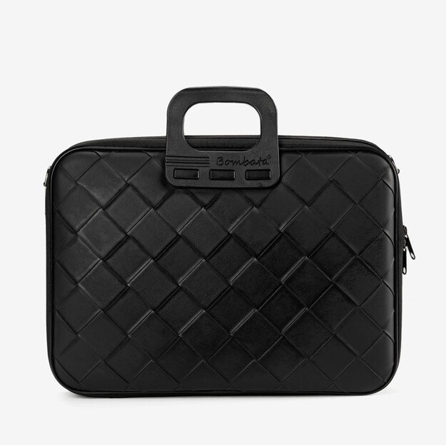 Kompiuterio krepšys BOMBATA Business Intrecciato 15,6” - 16”, juoda sp.