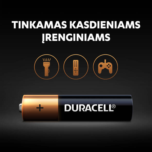 Baterijos DURACELL AAA, LR03, 2vnt 3