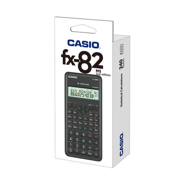 Mokslinis skaičiuotuvas CASIO FX-82MS, 85 x 157 x 23,2 mm 2