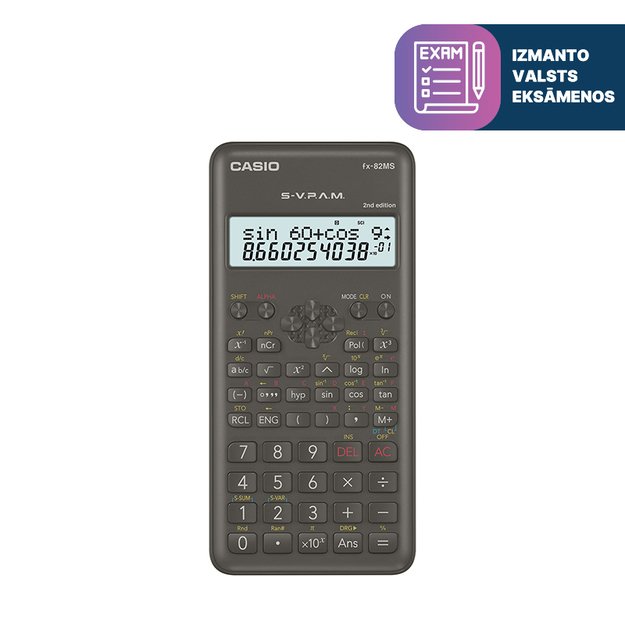 Mokslinis skaičiuotuvas CASIO FX-82MS, 85 x 157 x 23,2 mm 5