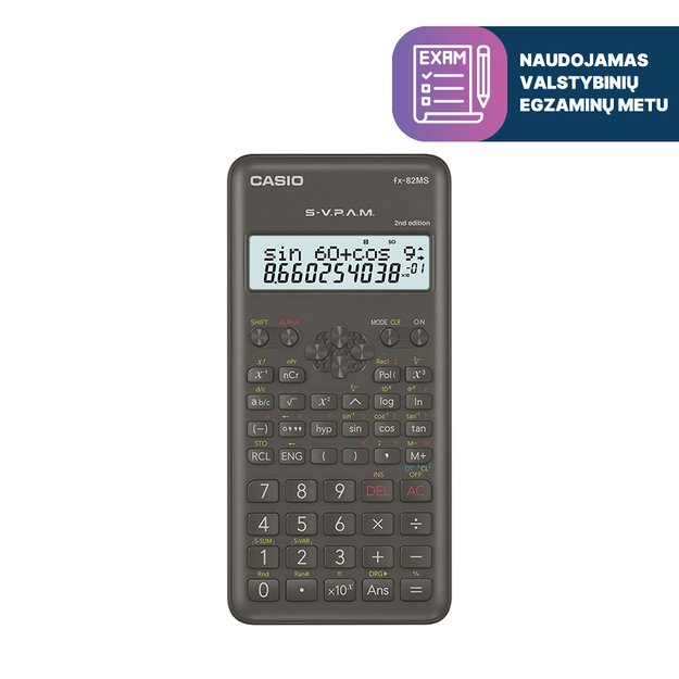 Mokslinis skaičiuotuvas CASIO FX-82MS, 85 x 157 x 23,2 mm 4