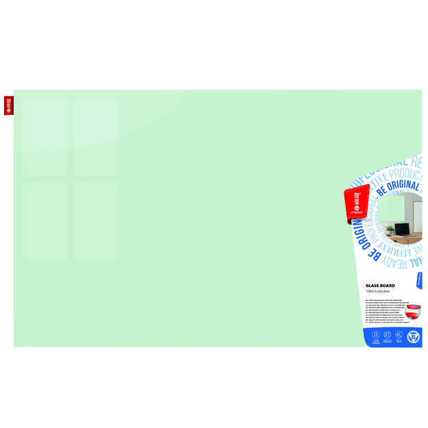 Grūdinto stiklo magnetinė lenta MEMOBE, 150x100 cm, balta