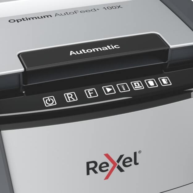 Automatinis dokumentų naikiklis Rexel Optimum Autofeed 100X, 4x28mm, P4, 34l 8