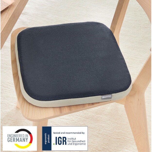Aktyvaus sėdėjimo pagalvėlė Leitz Ergo su medžiaginiu užvalkalu, tamsiai pilkos spalvos 4