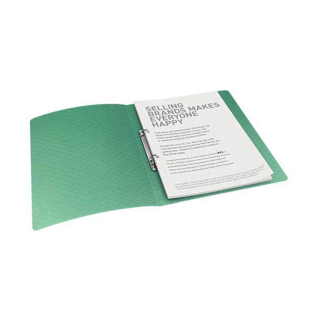 Žiedinis segtuvas Esselte Colour Breeze, A4, nugarėlė 25 mm, 2 žiedai, žalios sp. 2