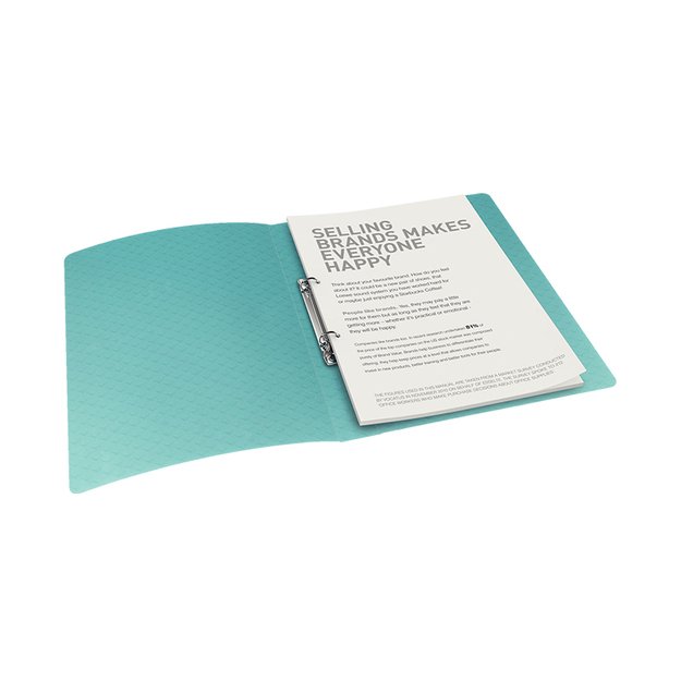 Žiedinis segtuvas Esselte Colour Breeze, A4, nugarėlė 25 mm, 2 žiedai, žalios sp. 1