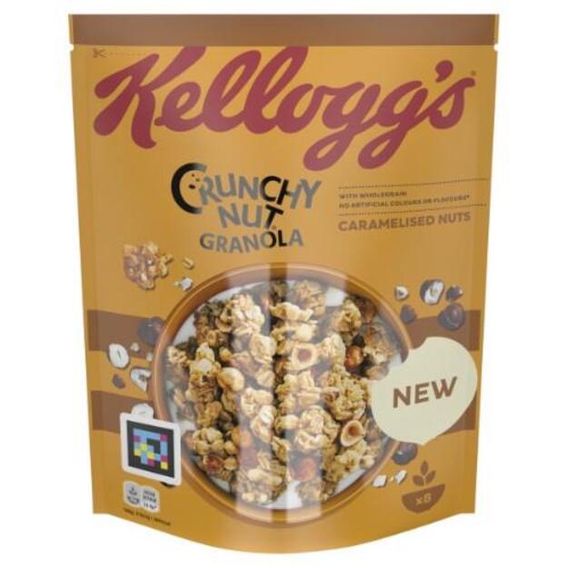Dribsniai KELLOGG S Crunchy Nut Granola Caramelised Nuts, 380 g