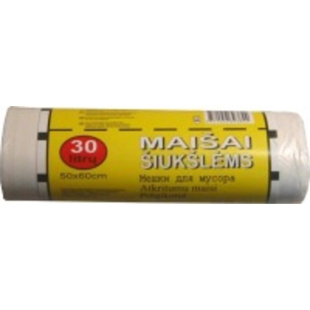 &Scaron;iuk&scaron;lių mai&scaron;ai, HD, 30 l, 11 mk, 50 x 60 cm, balti, 20 vnt.