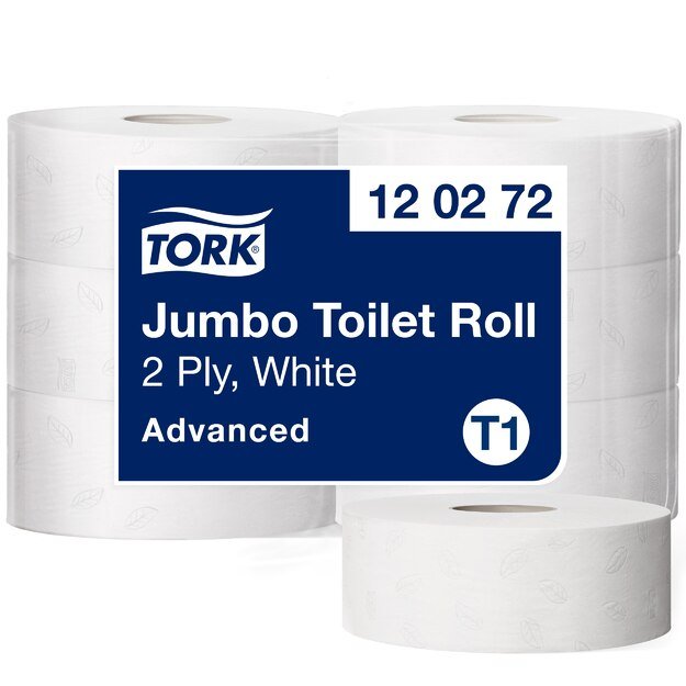 Tualetinis popierius TORK ADVANCED JUMBO T1,120272, 2 sl, 9.7 cm x 360 m, balta sp. 2