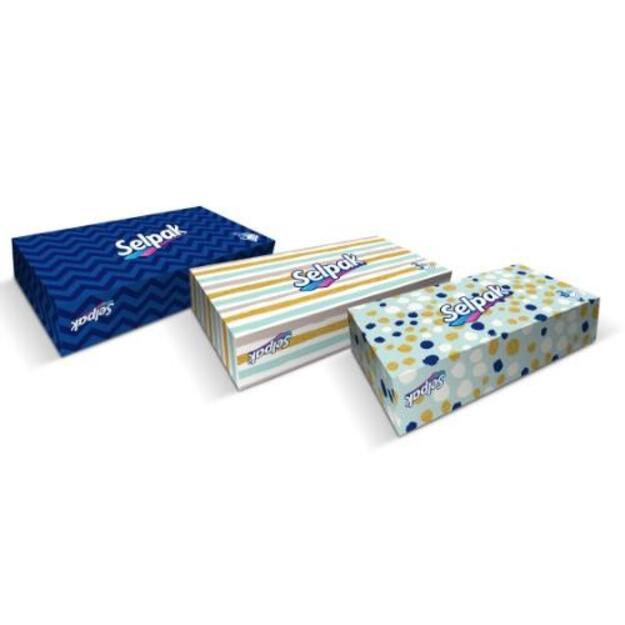 Vienkartinės nosinaitės SELPAK Standart, 3 sl., 50 serv./pak.