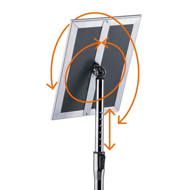 Informacinis stovas DURABLE, A4, su aliuminio rėmeliu atlenkiamais kraštais 3