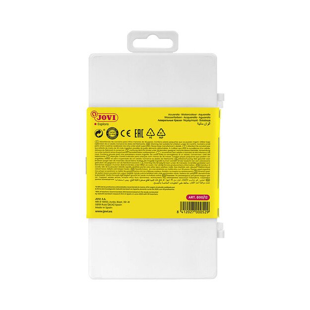 Akvareliniai dažai JOVI, 12 spalvų rinkinys 2