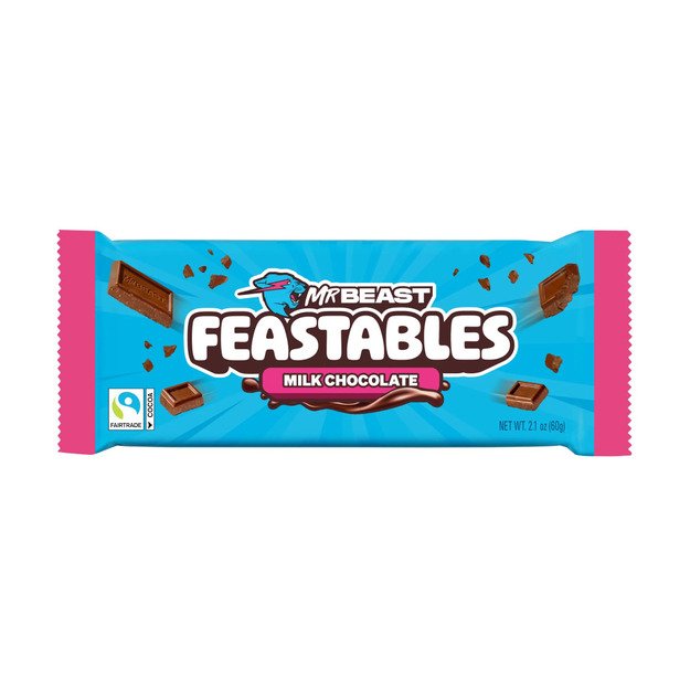 Pieninio &scaron;okolado plytelė, FEASTABLES, 60 g