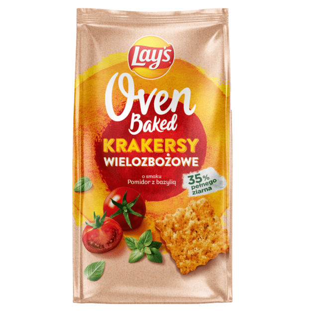 Krekeriai LAY S, Oven Baked pomidorų ir baziliko  skonio, 80 g