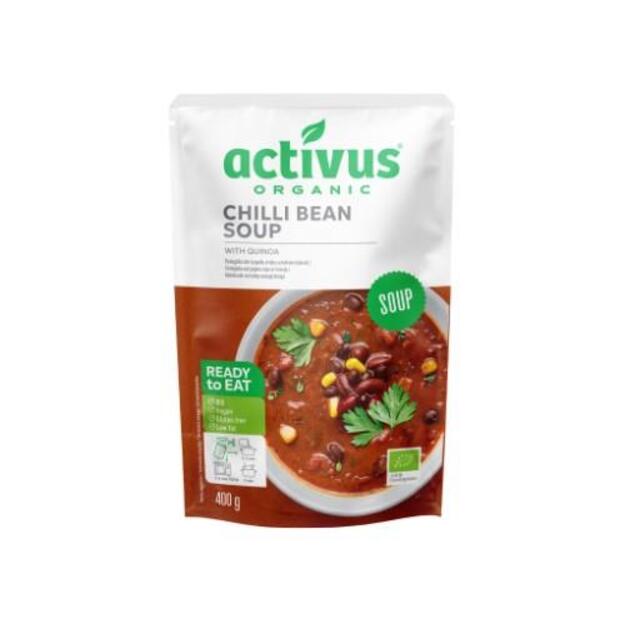 Ekologi&scaron;ka a&scaron;tri vegani&scaron;ka pupelių sriuba ACTIVUS, plast. mai&scaron;elyje, 400g, LT-EKO-001