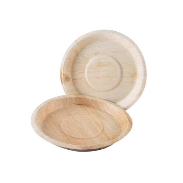 Vienkartinė lėkštė PALMLEAF B Green, apvali, 250 x 25 mm, 25 vnt