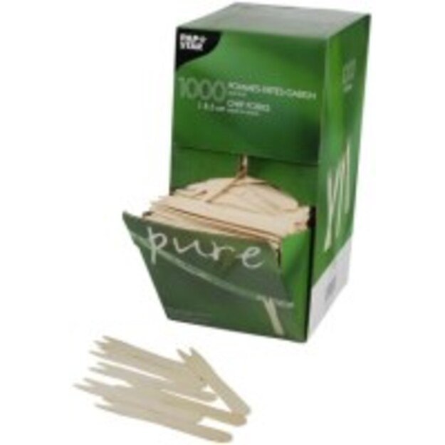 Smeigtukai - šakutės CHIPS, medinės, 8,5 cm, 1000 vnt,