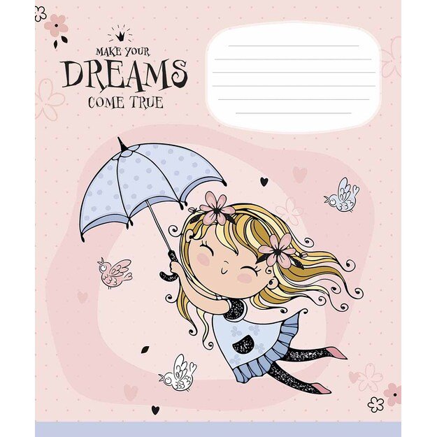 Sąsiuvinis Schoolboy, A5, 12 lapų, 60 gsm, langeliais 3