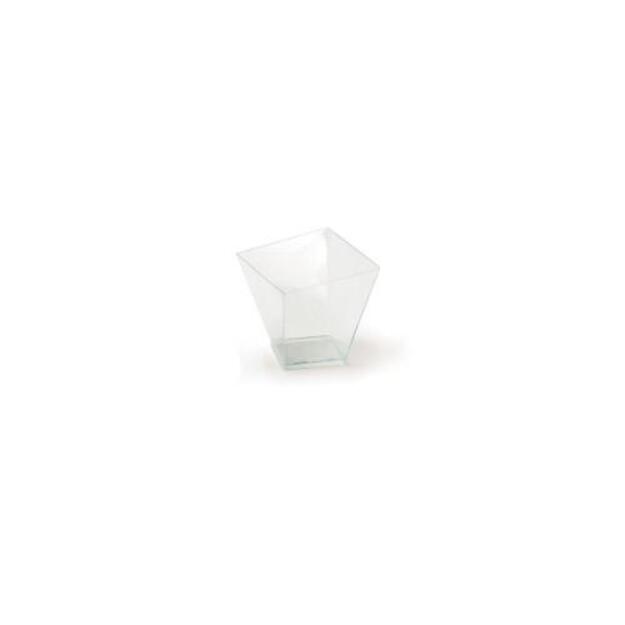 Vienkartinis indelis CHARME, skaidrus, PS, 180 ml, 7,2 x 7,2 x H 7,6 cm, 40 vnt