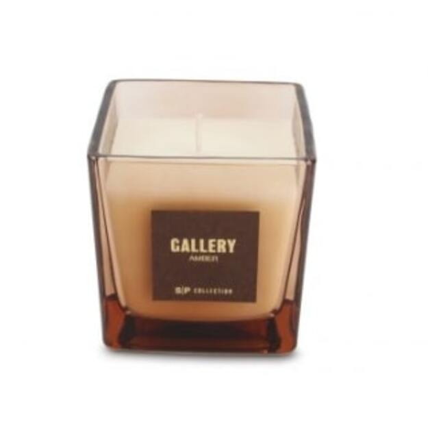 Žvakė Gallery Amber, kvepianti, 8 x 8 cm, H 8 cm, 220 g, iki 48 h, vnt