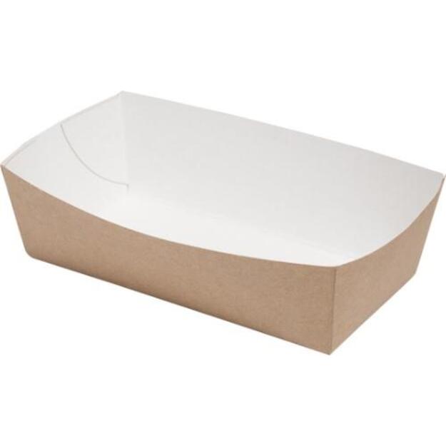 Vienkartinė dėžutė maistui KRAFT, popierius, 14 x 7 x 4 , 5 cm, 100 vnt