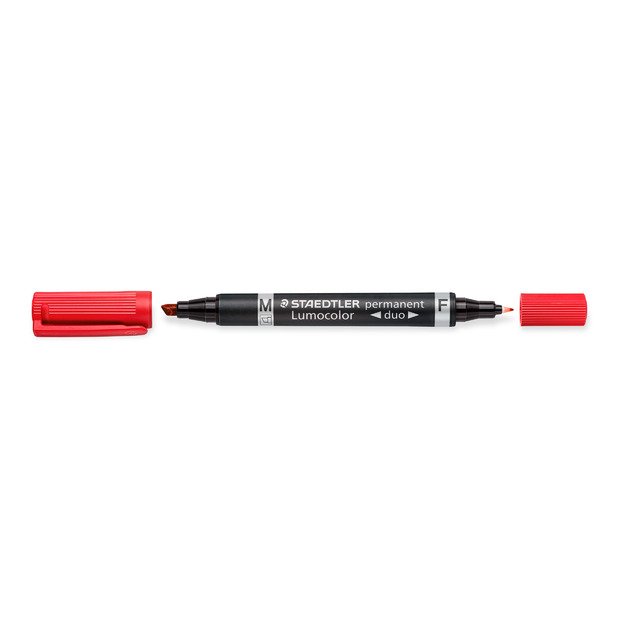 Permanentinis žymeklis STAEDTLER LUMOCOLOR DUO 348, RAUDONA 5