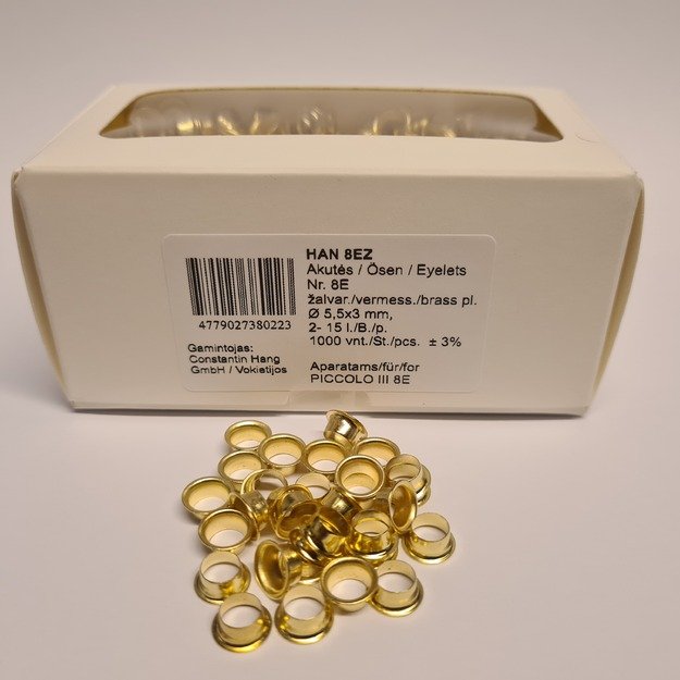 Metalinės kniedės, 5,5mm, sega iki 15 lapų. 1