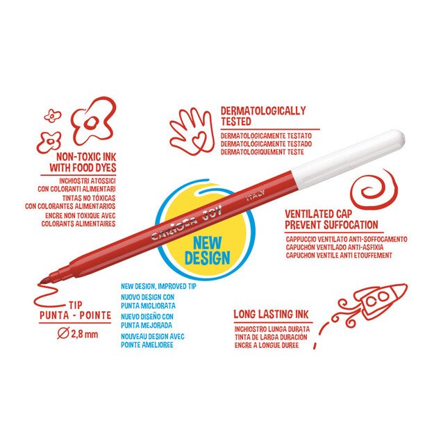 Flomasteriai CARIOCA JOY, 36 vnt. 1