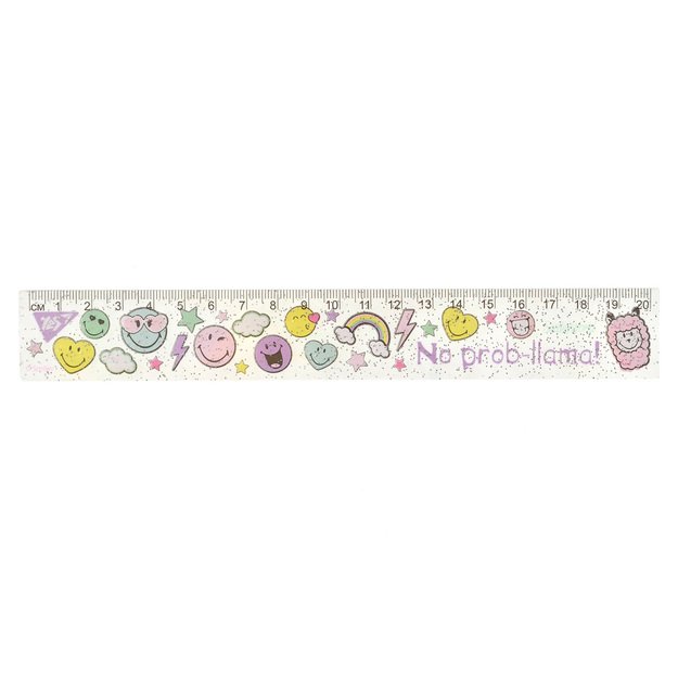 Liniuotė YES 20 cm Smiley World Fashion