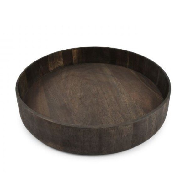 Padėklas Rural, aukštais kraštais, dekorui, akacija, D 37 cm, H 7 cm, vnt