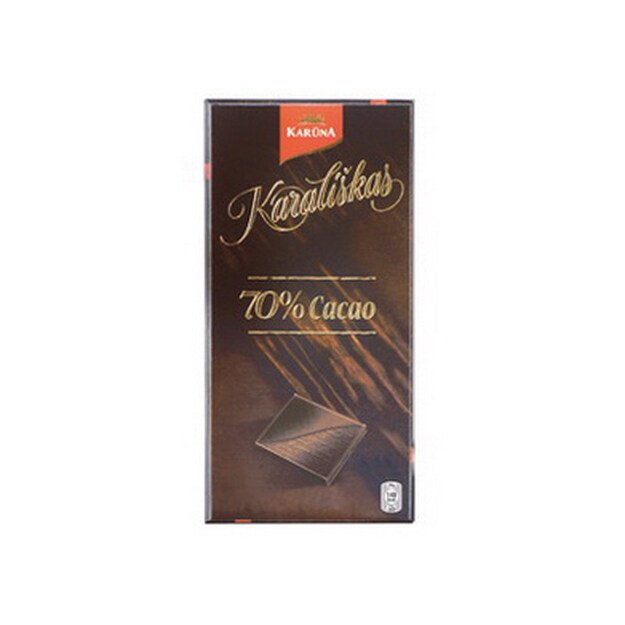 Šokoladas Karūna 70% Cacao, 100g, juodasis