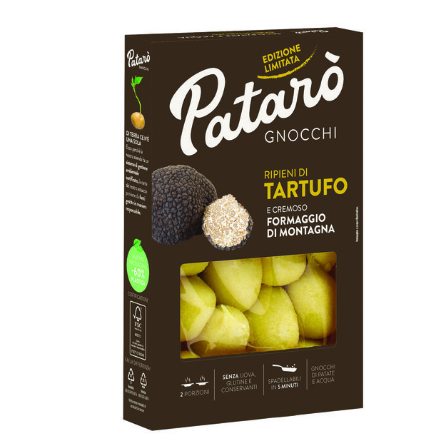 Itališki bulvių virtinukai PATARO, su sūriu ir trumų įdaru, 400 g