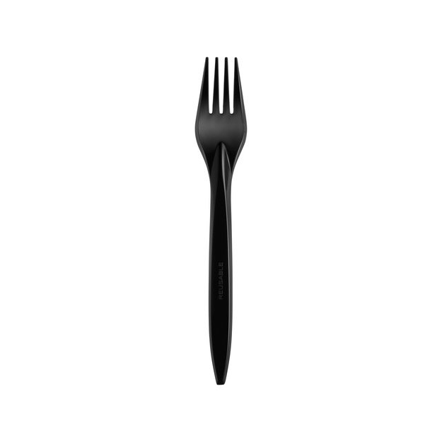 Daugkartinė &scaron;akutė, juodos spalvos, plastikinė, 18 cm, 100 vnt.