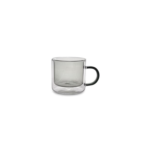 Puodelis Liv Grey, borosilikatinis stiklas, 270 ml, D 8,5 cm, H 7,8 cm, 2 vnt.