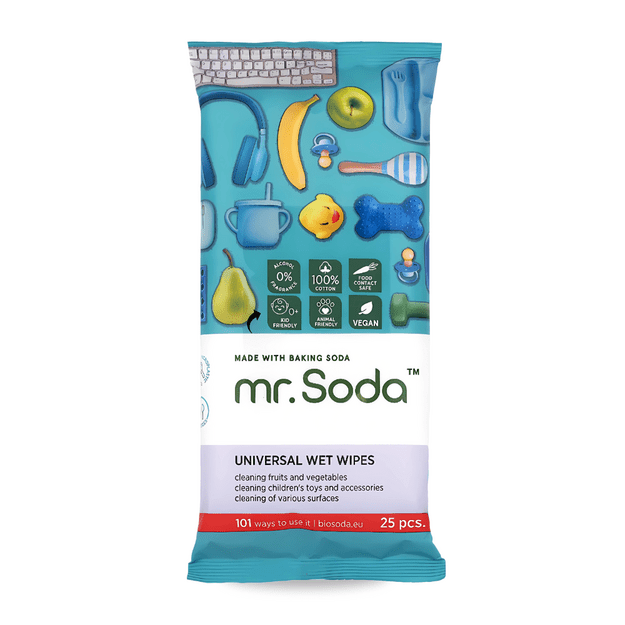 Drėgnos servetėlės MR.SODA universalios, 25vnt