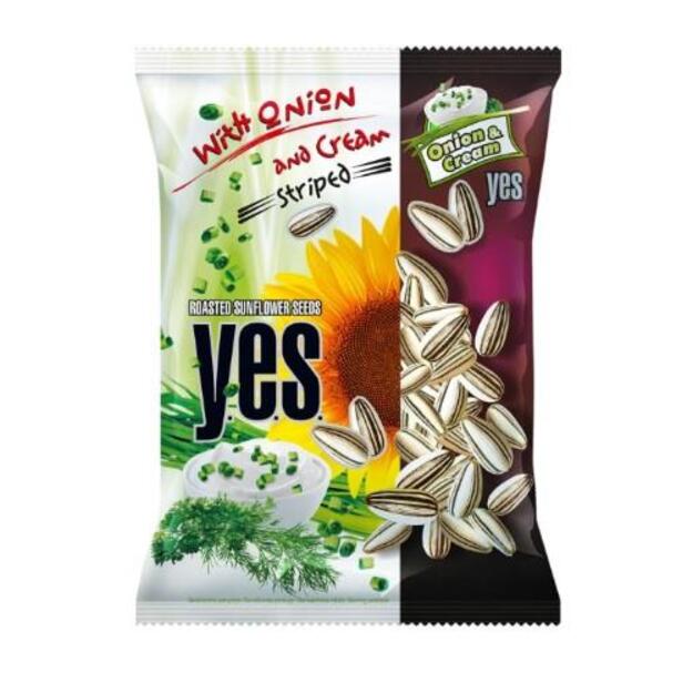 Saulėgrąžos YES, grietinėlės ir svogūnų skonio, 150g 1