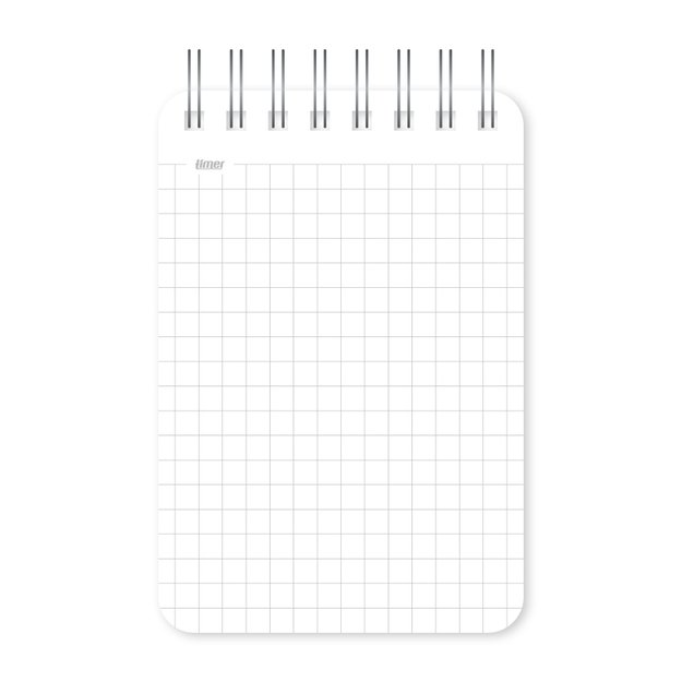 Užrašų knygelė Classic A7, su spirale iš višaus, 80 lapų, langeliais