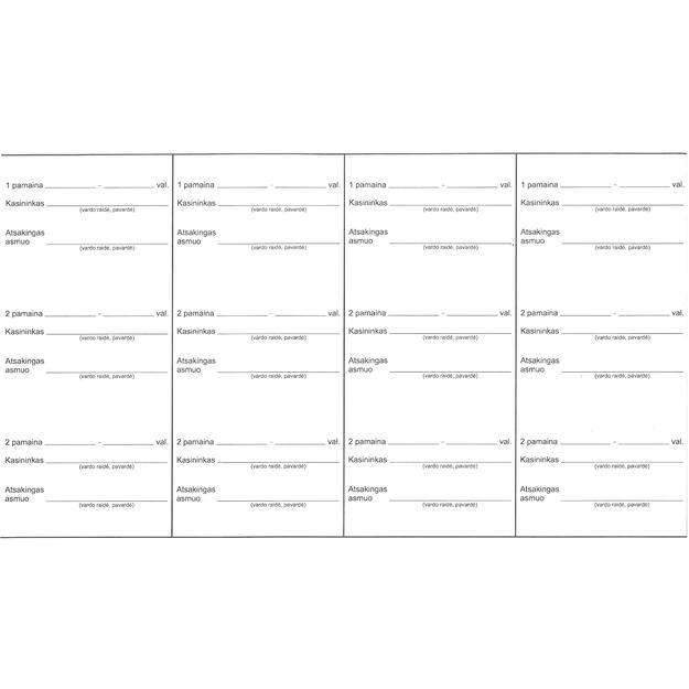 Kasos operacijų žurnalas, horizontalus, A4+, 3-jų dalių virš. 3