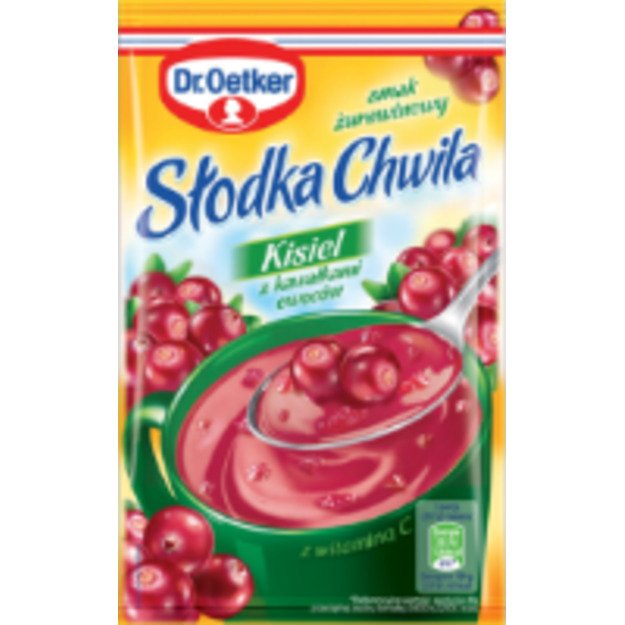 Greito paruošimo kisielius DR. OETKER, su spanguolėmis, 32,5 g